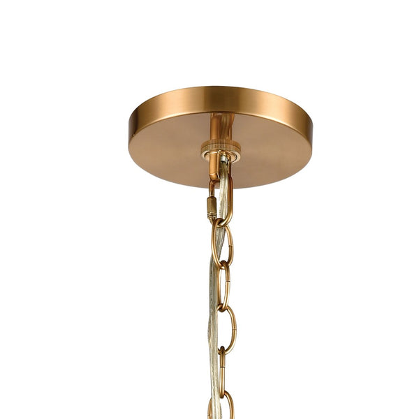 Atlas Darlene 3-Light Pendant - Elegant Clear Glass Dome Fixture for Modern Kitchens and Dining Areas Satin Brass CL11763-BS