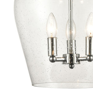 Atlas Darlene 3-Light Pendant - Elegant Clear Glass Dome Fixture for Modern Kitchens and Dining Areas Polished Chrome CL11763-CH