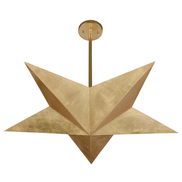 Atlas Drama 40'' Wide 5-Light Pendant - Luxe Gold Leaf Star-Shaped Fixture for Stunning Ambience CL11764-GD