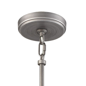 Atlas Dunkirk 13" Wide 1-Light Pendant - Elegant Clear Glass & Weathered Zinc for Coastal or Industrial Decor CL11765-GY