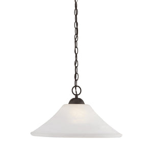 Atlas Elipse Pendant Light – Elegant Tulip-Shaped Glass Shade with Graceful Curves for Any Space Painted Bronze 18'' CL11766-BZ