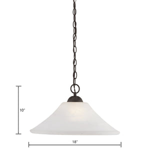 Atlas Elipse Pendant Light – Elegant Tulip-Shaped Glass Shade with Graceful Curves for Any Space Painted Bronze 18'' CL11766-BZ