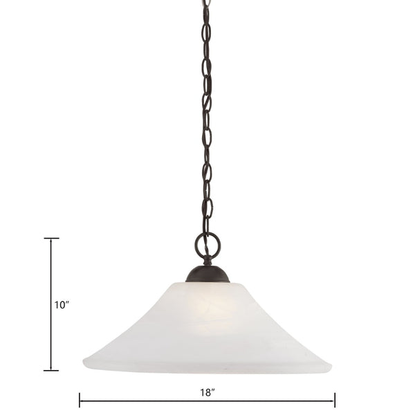 Atlas Elipse Pendant Light – Elegant Tulip-Shaped Glass Shade with Graceful Curves for Any Space Painted Bronze 18'' CL11766-BZ