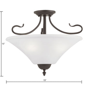 Atlas Elipse Pendant Light – Elegant Tulip-Shaped Glass Shade with Graceful Curves for Any Space Painted Bronze 19'' CL11767-BZ