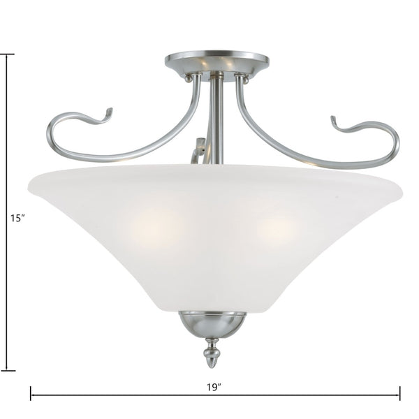 Atlas Elipse Pendant Light – Elegant Tulip-Shaped Glass Shade with Graceful Curves for Any Space Brushed Nickel CL11767-NK
