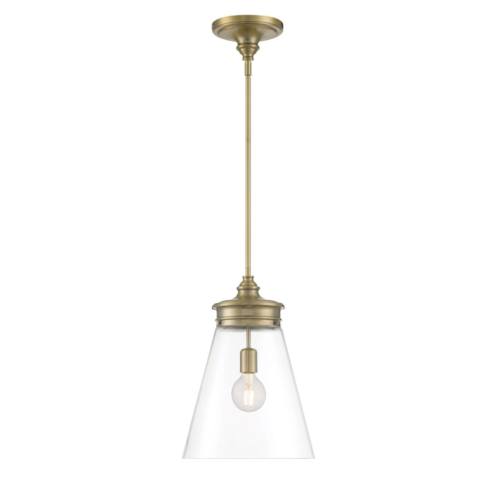 Atlas Emma Pendant Light - Minimalist Elegance with Glass Diffuser for Warm, Inviting Illumination Polished Nickel 14'' CL12228-NK
