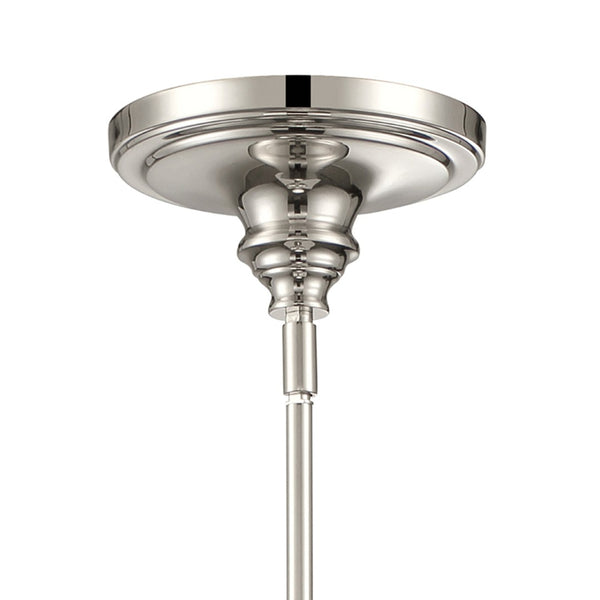 Atlas Emma Pendant Light - Minimalist Elegance with Glass Diffuser for Warm, Inviting Illumination Polished Nickel 12'' CL11768-NK