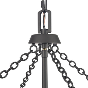 Atlas Emmett 17'' Wide 4-Light Pendant - Modern Industrial Lantern for Kitchen and Dining Room Elegance Matte Black CL11769-BK