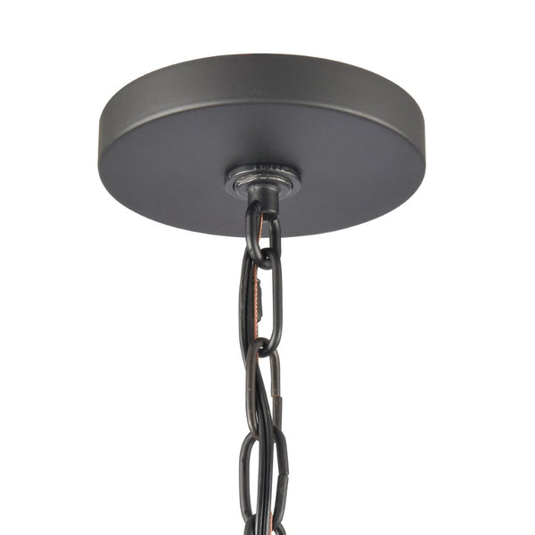 Atlas Emmett 17'' Wide 4-Light Pendant - Modern Industrial Lantern for Kitchen and Dining Room Elegance Matte Black CL11769-BK
