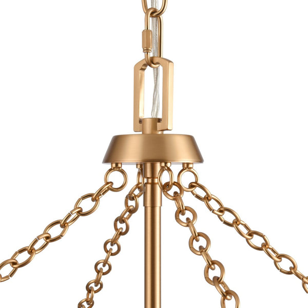 Atlas Emmett 17'' Wide 4-Light Pendant - Modern Industrial Lantern for Kitchen and Dining Room Elegance Brushed Gold CL11769-GD