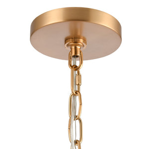 Atlas Emmett 17'' Wide 4-Light Pendant - Modern Industrial Lantern for Kitchen and Dining Room Elegance Brushed Gold CL11769-GD