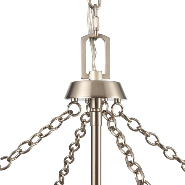 Atlas Emmett 17'' Wide 4-Light Pendant - Modern Industrial Lantern for Kitchen and Dining Room Elegance Brushed Nickel CL11769-NK