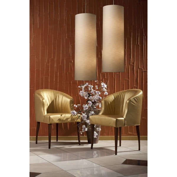 Atlas Fabric Cylinders 12" Wide 4-Light Pendant - Modern Satin Nickel Fixture for Elegant Illumination CL11770-NK