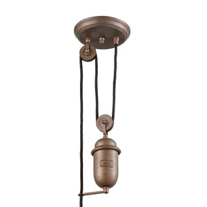 Atlas Farmhouse 14'' Wide 1-Light Pendant - Vintage-Style Adjustable Lighting for Cozy Indoor Spaces Tarnished Brass CL11771-BS