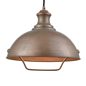 Atlas Farmhouse 14'' Wide 1-Light Pendant - Vintage-Style Adjustable Lighting for Cozy Indoor Spaces Tarnished Brass CL11771-BS
