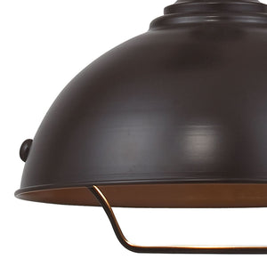 Atlas Farmhouse 14'' Wide 1-Light Pendant - Vintage-Style Adjustable Lighting for Cozy Indoor Spaces Oiled Bronze CL11771-BZ