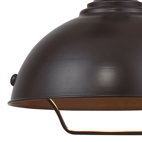 Atlas Farmhouse 14'' Wide 1-Light Pendant - Vintage-Style Adjustable Lighting for Cozy Indoor Spaces Oiled Bronze CL11771-BZ