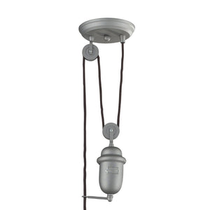 Atlas Farmhouse 14'' Wide 1-Light Pendant - Vintage-Style Adjustable Lighting for Cozy Indoor Spaces Aged Pewter CL11771-SV