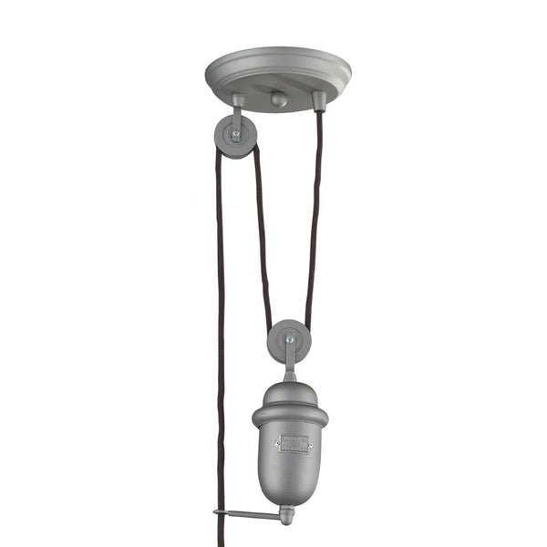 Atlas Farmhouse 14'' Wide 1-Light Pendant - Vintage-Style Adjustable Lighting for Cozy Indoor Spaces Aged Pewter CL11771-SV