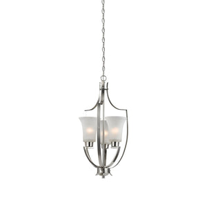 Atlas Foyer 15'' Wide 3-Light Pendant - Stylish Brushed Nickel Fixture for Modern Entryway Illumination CL11773-NK