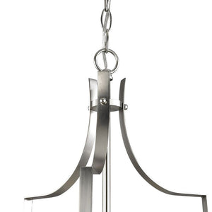 Atlas Foyer 15'' Wide 3-Light Pendant - Stylish Brushed Nickel Fixture for Modern Entryway Illumination CL11773-NK