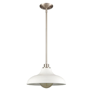Atlas Grenville 13'' Wide Industrial Pendant Light - Brushed Nickel, Modern Design for Any Space CL11774-WH