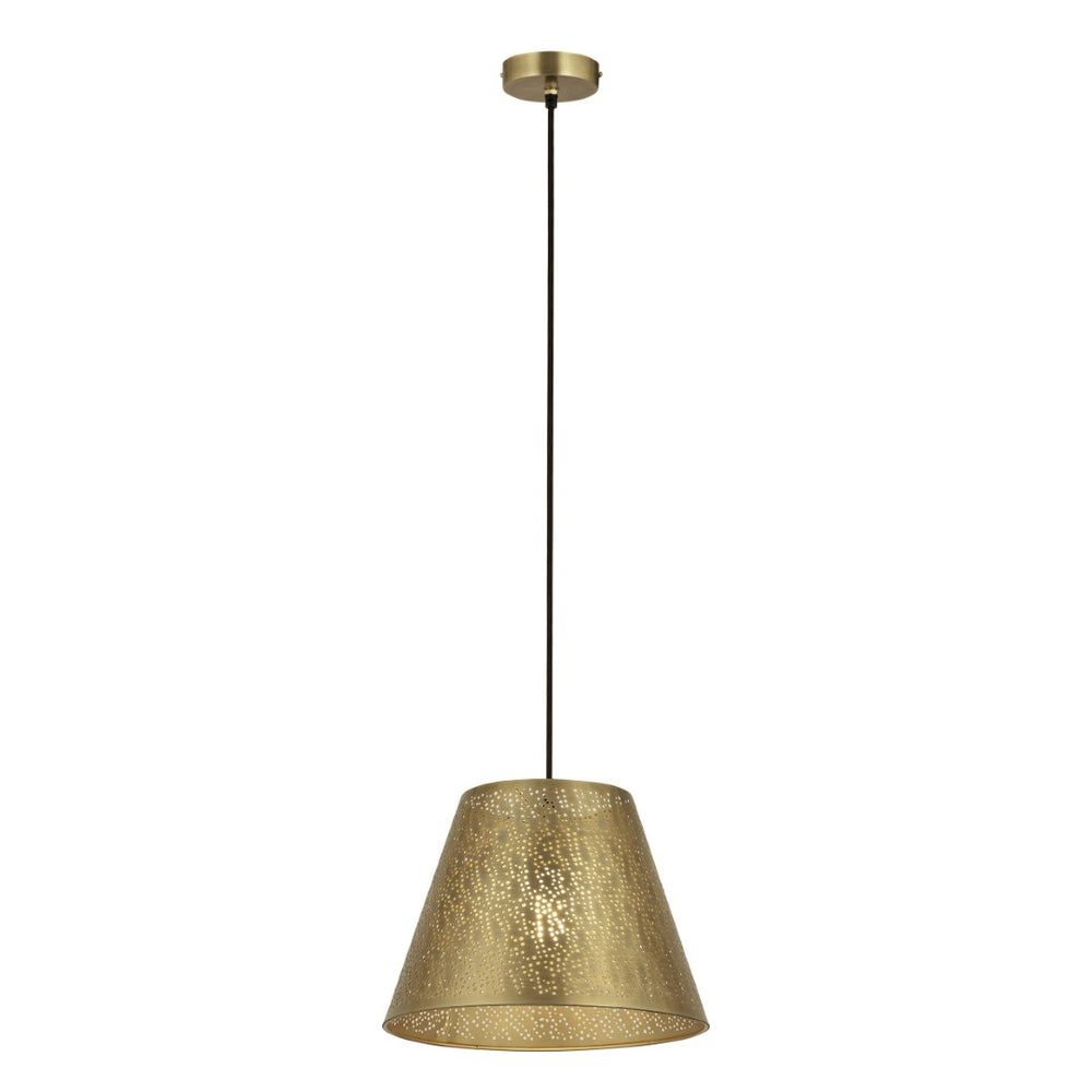 Atlas Hargen 15" Wide Antique Brass Pendant Light - Elegant, Sculptural Design for Any Room Ambiance CL11775-BS