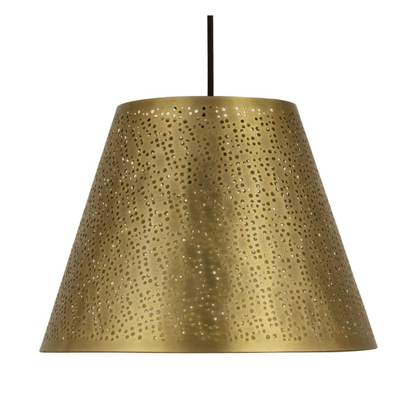 Atlas Hargen 15" Wide Antique Brass Pendant Light - Elegant, Sculptural Design for Any Room Ambiance CL11775-BS