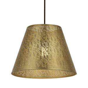 Atlas Hargen 15" Wide Antique Brass Pendant Light - Elegant, Sculptural Design for Any Room Ambiance CL11775-BS