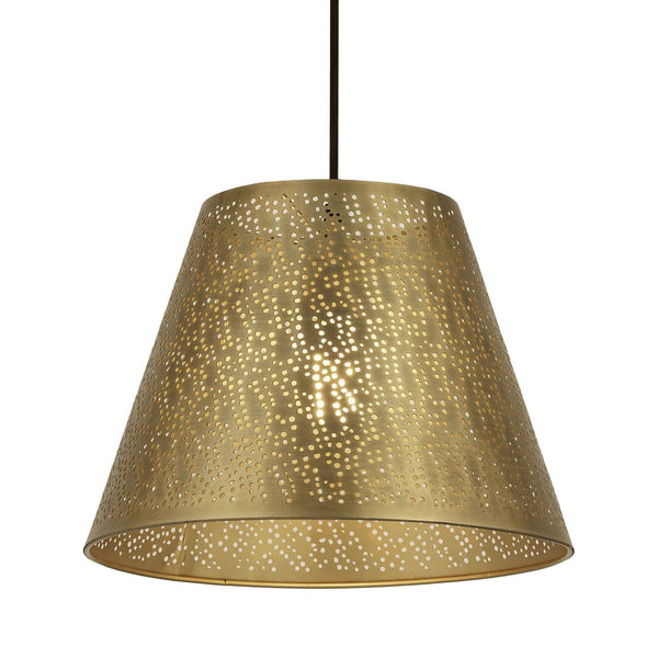 Atlas Hargen 15" Wide Antique Brass Pendant Light - Elegant, Sculptural Design for Any Room Ambiance CL11775-BS