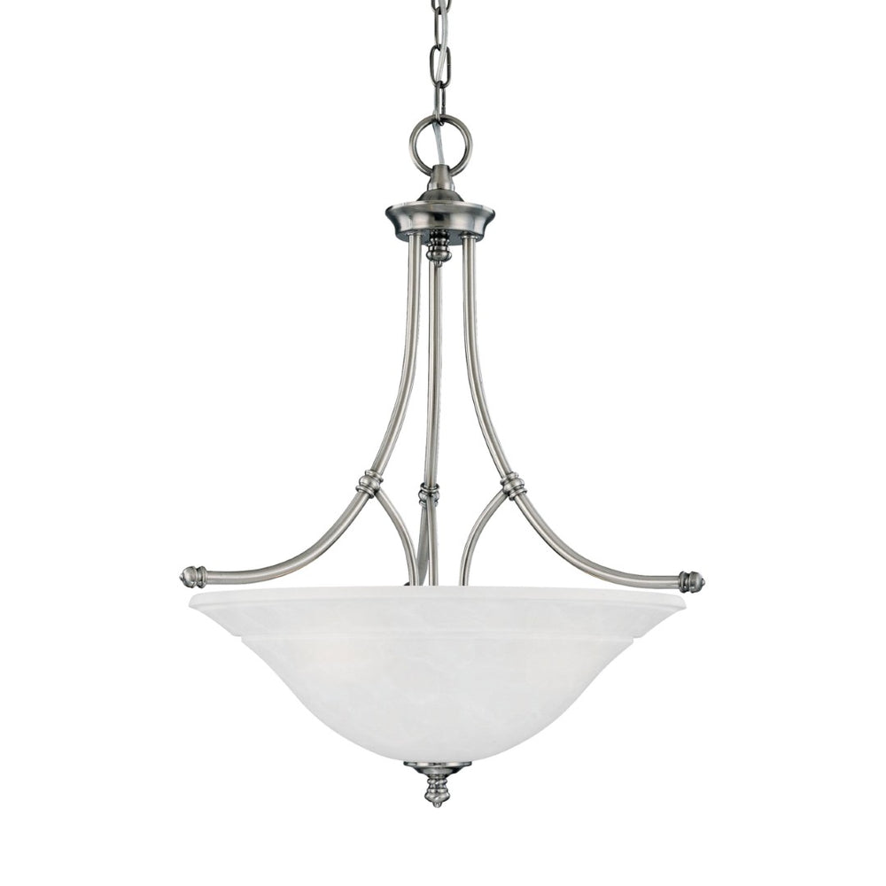 Atlas Harmony 21'' Wide 3-Light Pendant - Satin Pewter, Elegant Frosted Glass, Perfect for Dining & Entryways CL11776-SV