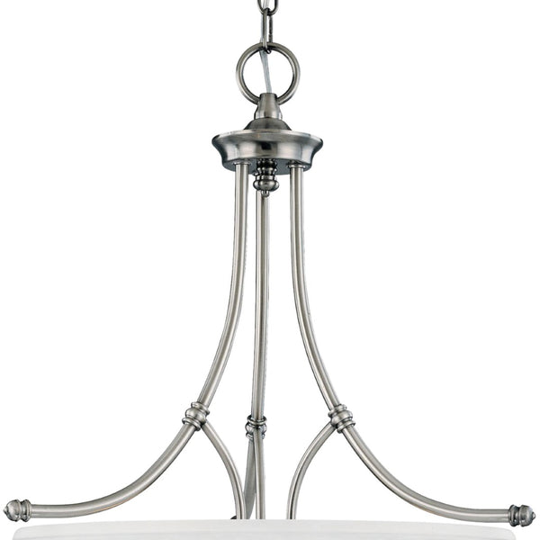 Atlas Harmony 21'' Wide 3-Light Pendant - Satin Pewter, Elegant Frosted Glass, Perfect for Dining & Entryways CL11776-SV