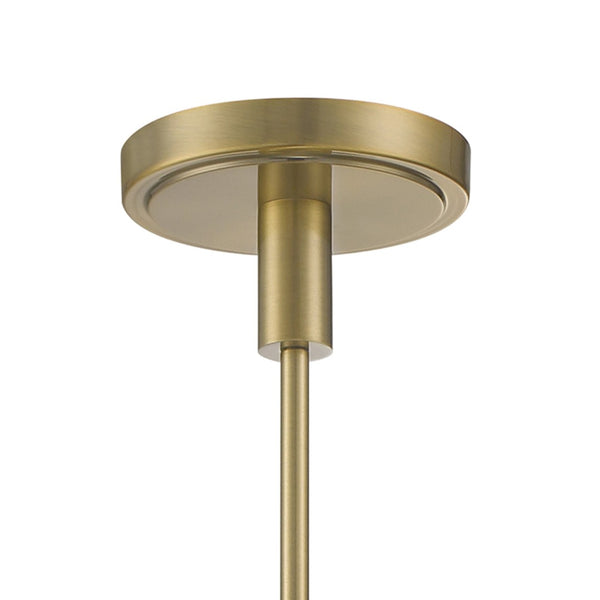 Atlas Izel 10'' Wide 1-Light Pendant - Stylish Glass Shade for Modern Industrial Elegance in Any Space Antique Brass CL11779-BS