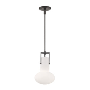 Atlas Izel 10'' Wide 1-Light Pendant - Stylish Glass Shade for Modern Industrial Elegance in Any Space Oil Rubbed Bronze CL11779-BZ