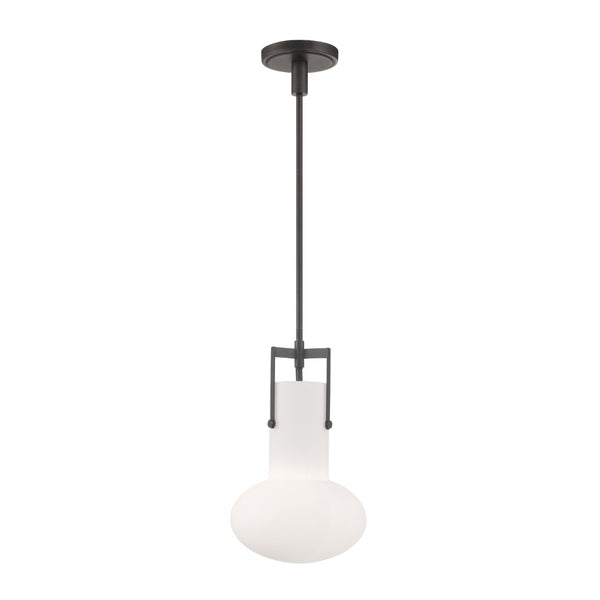 Atlas Izel 10'' Wide 1-Light Pendant - Stylish Glass Shade for Modern Industrial Elegance in Any Space Oil Rubbed Bronze CL11779-BZ