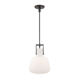 Atlas Izel 12" Wide 1-Light Pendant - Elegant Oil Rubbed Bronze with Clear Glass Shade for Modern Spaces CL11780-BZ