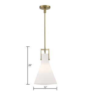 Atlas Izel 12" Wide 1-Light Pendant - Antique Brass Elegance for Contemporary Spaces & Ambient Lighting CL11781-BS