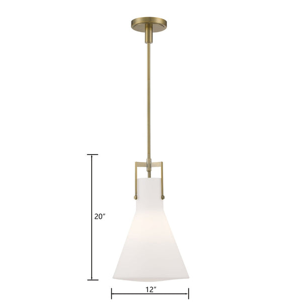 Atlas Izel 12" Wide 1-Light Pendant - Antique Brass Elegance for Contemporary Spaces & Ambient Lighting CL11781-BS