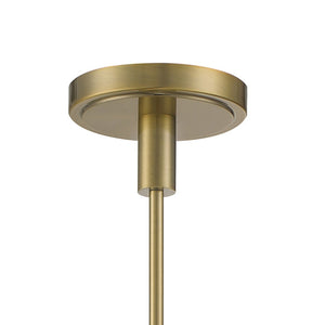 Atlas Izel 12" Wide 1-Light Pendant - Antique Brass Elegance for Contemporary Spaces & Ambient Lighting CL11781-BS