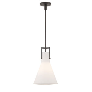 Atlas Izel 12" Wide Pendant Light - Industrial Oil Rubbed Bronze Fixture for Modern Home Aesthetics CL11781-BZ