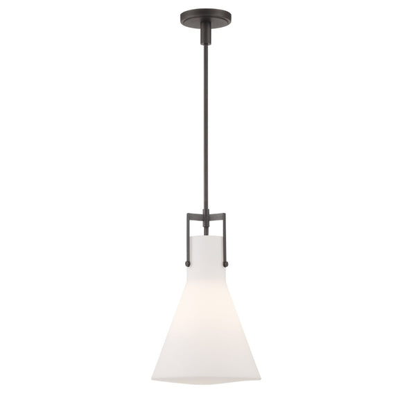 Atlas Izel 12" Wide Pendant Light - Industrial Oil Rubbed Bronze Fixture for Modern Home Aesthetics CL11781-BZ