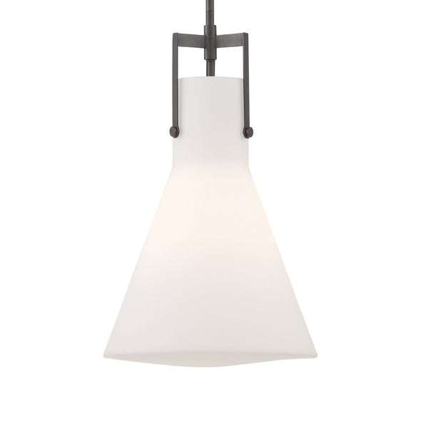 Atlas Izel 12" Wide Pendant Light - Industrial Oil Rubbed Bronze Fixture for Modern Home Aesthetics CL11781-BZ
