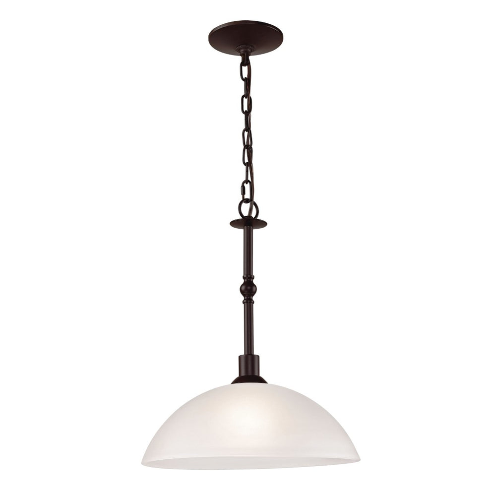 Atlas Jackson 14'' Wide 1-Light Pendant - Modern Tulip Glass Shade in Oil Rubbed Bronze for Stylish Illumination CL11782-BZ