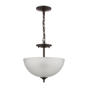 Atlas Jackson 14" Wide 2-Light Pendant - Elegant Tulip Glass Shades in Oil Rubbed Bronze Finish CL11783-BZ