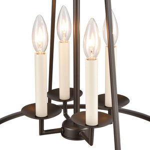 Atlas Joanie 4-Light Pendant - Sculptural Lantern Design for Rustic Charm in Dining Rooms and Entryways Old Bronze CL11784-BZ