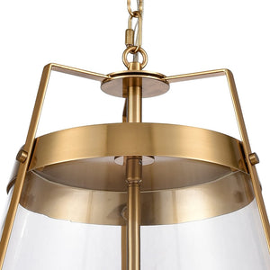 Atlas Judy 16'' Wide 3-Light Pendant - Elegant Glass Shade for Modern Dining and Stylish Home Interiors Satin Brass CL11785-BS