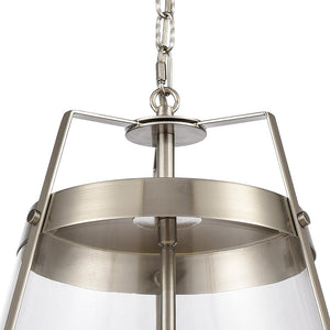 Atlas Judy 16'' Wide 3-Light Pendant - Elegant Glass Shade for Modern Dining and Stylish Home Interiors Satin Nickel CL11785-SV
