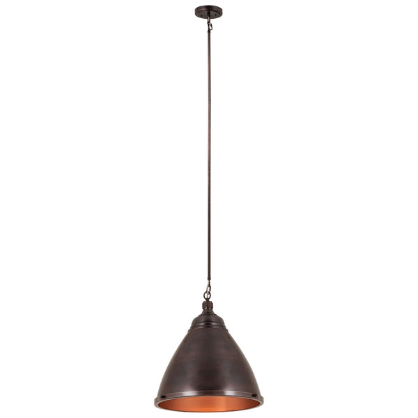 Atlas Katelyn 15" Wide Industrial Pendant Light - Modern Elegance for Kitchens, Dining Areas, and Entryways Dark Bronze CL11787-BZ