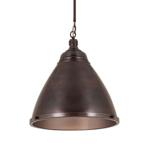 Atlas Katelyn 15" Wide Industrial Pendant Light - Modern Elegance for Kitchens, Dining Areas, and Entryways Dark Bronze CL11787-BZ