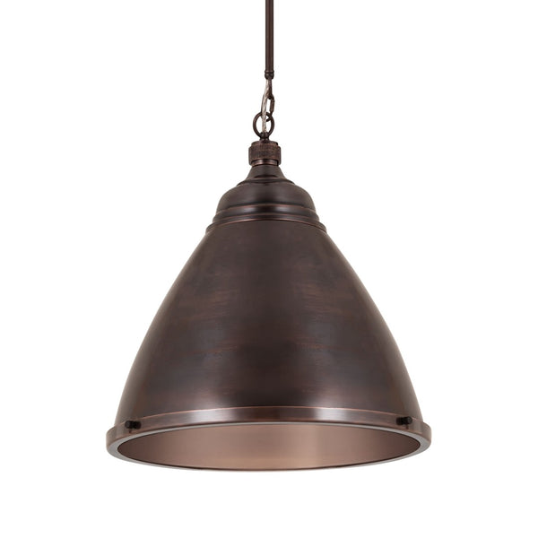 Atlas Katelyn 15" Wide Industrial Pendant Light - Modern Elegance for Kitchens, Dining Areas, and Entryways Dark Bronze CL11787-BZ